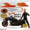 Mezco : Ghost Rider & Hell Cycle : Ghost Rider Action Figure & Vehicle w/ Sound & Light Up 1/12